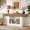 Light Brown & White, variant on Finmind 63" Long Console Table, 2-Tier Entryway Table with Storage, Farmhouse Wood Behind Couch Table for Living Room, Hallway, Black
