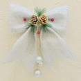 thumbnail image 2 of Bows for Christmas Tree Christmas Bow With Pines Nut Bowknot Ornament Christmas Tree Wreath Bows Handmade Glitter Bows Decorative Xmas Ornament, 2 of 2