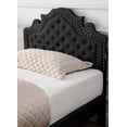 thumbnail image 2 of Twin Upholstered Platform Bed Frame with 47" Tall Adjustable Headboard - Black - Oliver & Smith - Elizabeth, 2 of 7