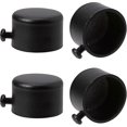 thumbnail image 1 of 4pcs Curtain Rod Finials Black Metal Curtain Finials Finials With Screws 28mm Cylindrical Curtain Rod Finials Heads For Home Office Curtain Accessori, 1 of 4