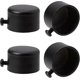 thumbnail image 1 of 4pcs Curtain Rod Finials Black Metal Curtain Finials Finials with Screws 28mm Cylindrical Curtain Rod Finials Heads for Home Office Curtain Accessori, 1 of 4