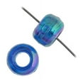 thumbnail image 2 of John Bead 1000pcs 9mm Plastic Crow Beads | Transparent Dark Sapphire Iris Pony Bead, 2 of 3