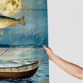 thumbnail image 3 of BCIIG Fish Boat Fishing Bathroom Decor Set with Hooks Polyester Fabric Shower Curtain Home Bathroom Decoration 36"x72, 3 of 7