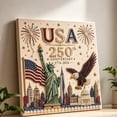 thumbnail image 5 of 250th Anniversary 3D Beaded DIY Kit, 4th of July Patriotic Bead Art White and Blue 3D Beaded Kit, Pearl Art Painting Kits with Frame Home Decor Craft Gift with Flag and Eagle, 5 of 5