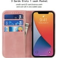 thumbnail image 3 of Case for iPhone 13 5G,iPhone 13 Case,PU Leather Folio Case Wallet with [Kickstand] [Card Slots] Cover [Protective TPU Interior Case] Compatible with Apple iPhone 13 6.1-inch,Rosegold, 3 of 14
