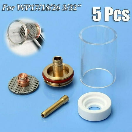 

RANMEI 5Pcs Glass Cup 12PCS TIG Welding Torch Accessories Kit WP17/18/26 3/32\