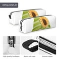 thumbnail image 4 of Yiaed Sunflower Gnomes Print Leather Pencil Case - Leather Pen Pencil Holder - Elegant & Practical Pencil Pouch for Work & Office, 4 of 7