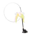 thumbnail image 1 of kusrkot Funny Cat Feather Toy Strong Suction Base with Long-Rod Cat Teaser Rod Cat Stick Toy for Kitty Exercise Kitten Indoor Cats Training Tool Yellow, 1 of 8