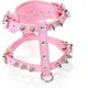 thumbnail image 3 of Punk Dog Harness PU Leather Studded Rivets Safe Walking Collar Small Medium Dogs Vest Harness Strap Pet Supplies 3 Colors,Pink,Chest 35,,45cm, 3 of 3