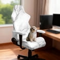 thumbnail image 3 of SCRAWLGOD White Marble Print 4 PCS Gaming Chair Covers Slipcovers Anti-Slip Dustproof Rotating Armchair Slipcovers Stretchy Gamer Chair Cover with Armrest Covers, 3 of 7