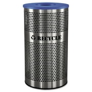 Ex-Cell Stainless Steel Recycle Receptacle 33gal Stainless Steel VCR33PERFS