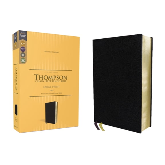 Kjv, Thompson Chain-Reference Bible, Large Print, Bonded Leather, Black, Red Letter, Comfort Print, (Hardcover)