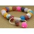 thumbnail image 2 of Angelstones Perles Rondes en Agate Multicolore 10mm Faites à la Main avec Pompons en Macramé Tressé Réglables Bracelets Chakra Reiki 7-9 Pouces Unisexe, 2 of 2