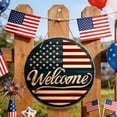 thumbnail image 1 of Independence Day America Wooden Hanging Decoration Patriotic Round Wall Decor For Home And Porch Festival Celebration Hanging Board Decoration, 1 of 6