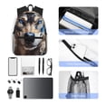 thumbnail image 4 of Fotbe Vintage Blue Floral Wolf Mochila Ligera Casual para Laptop para Hombres y Mujeres, Mochila Impermeable de Uso Diario, Mochila para Universidad, 4 of 6