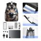 thumbnail image 4 of Easygdp Vintage Blue Floral Wolf Mochila Casual para Portátil, Mochila para Escuela, Viajes, Negocios, 4 of 6