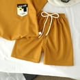 thumbnail image 5 of Toddler Boy Clothes Set Short Sleeve T-shirt Top Elastic Waist Pocket Shorts Print 2Pcs Outfits,Elastic Waist 6-12 Months 12-24 Months 2t 3t 4t 5t 6t 7t 8t 9t Children 80, 5 of 5