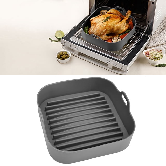 Repuestro de Olla de Silicona, Circulación de Aire de 360 Grados, Cesta de Freidora Antiadherente, Freidora resistente a Altas temperaturas, Oolla de Silicona para