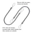 thumbnail image 3 of BEL AVENIR Curtain Rope Tiebacks, Drapery Rope Holdbacks with 4 Metal Screw Hooks, 2 Pair - Silver, 3 of 4