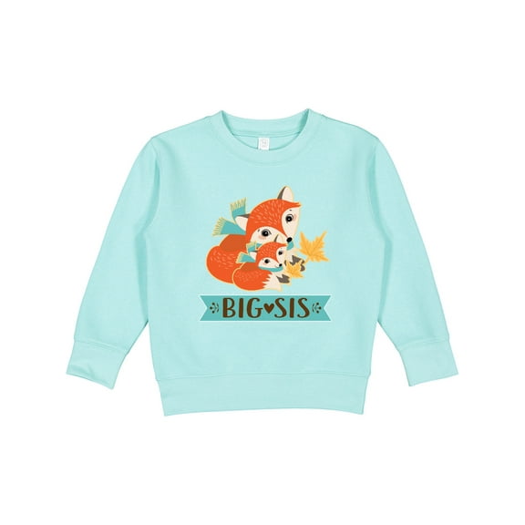 Inktastic Big Sis Woodland Fox Sister Toddler Sweatshirt
