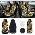 thumbnail image 2 of Yuyamidu Sunflower Car Front Seat Covers Set of 12 Southwest Aztec Steering Wheel Cover Seatbelt Cushion Pads Center Console Cover Trash Bin Air Vent Bag Rearview Mirror Cover Cup Holders Key Chain, 2 of 7