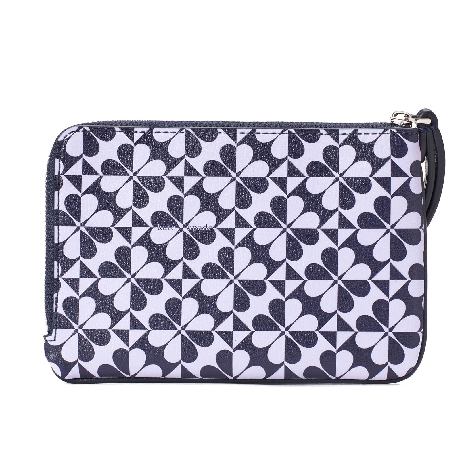 Kate Spade New York Hollie Spade Clover Geo Small L-zip Wristlet (Parisian Navy Multi)