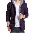 thumbnail image 1 of Suéter de invierno para hombre, suéter grueso con forro polar, cárdigan de punto informal con capucha para jóvenes, chaqueta para hombre, 1 of 6