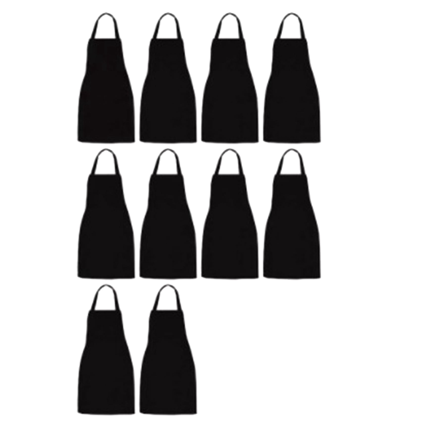20 Pack Bib Apron - Unisex Black Apron Bulk with 2 Roomy Pockets Machine Washable for Kitchen Crafting Bbq Drawing