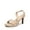 NUDE, variant on Women's Platform Strappy Heels High Heeled Sandals Open Toe Comfortable Dressy Shoes with Adjustable Ankle Strap