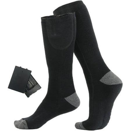 Chaussettes Chauffantes Rechargeables SNOW DEER - 7,4V 2200 MAh - 3 Réglages Chauds - Pour Ski, Randonnée, Moto, Camping (Homme/Femme)