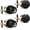 Black, variant on Flat Black Entry Door Knobs and Single Cylinder Deadbolt Lock Combo Set, Exterior Lockset, Keyed Alike, Set of 4