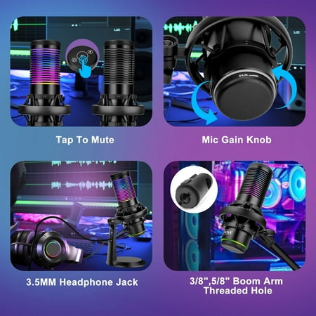 TSV Professional Handheld Microphone, 2pcs Wired Dynamic Microphones, Portable Dynamic Mic System With 10ft Cable, 1/4" Socket for Karaoke Singing Machine, Speaker, Amp, Mixer, Speech, Wedding