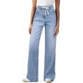 thumbnail image 2 of Aricy Wide Leg Jeans Woman Drawstring High Waisted Stretchy Y2k Baggy Jeans Casual Loose Denim Trousers Pants with Pockets, 2 of 4