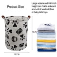 thumbnail image 5 of Howarmer Canvas Laundry Basket with Handles, Dog Collars, 5 of 7