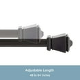 thumbnail image 2 of Kenney Amelia 48-84" Petite Café Adjustable Curtain Rod, 7/16" Dia., Black, 2 of 5