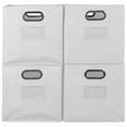 thumbnail image 3 of Niche Cubo Set of 4 Foldable Fabric Storage Bins- White, 3 of 8