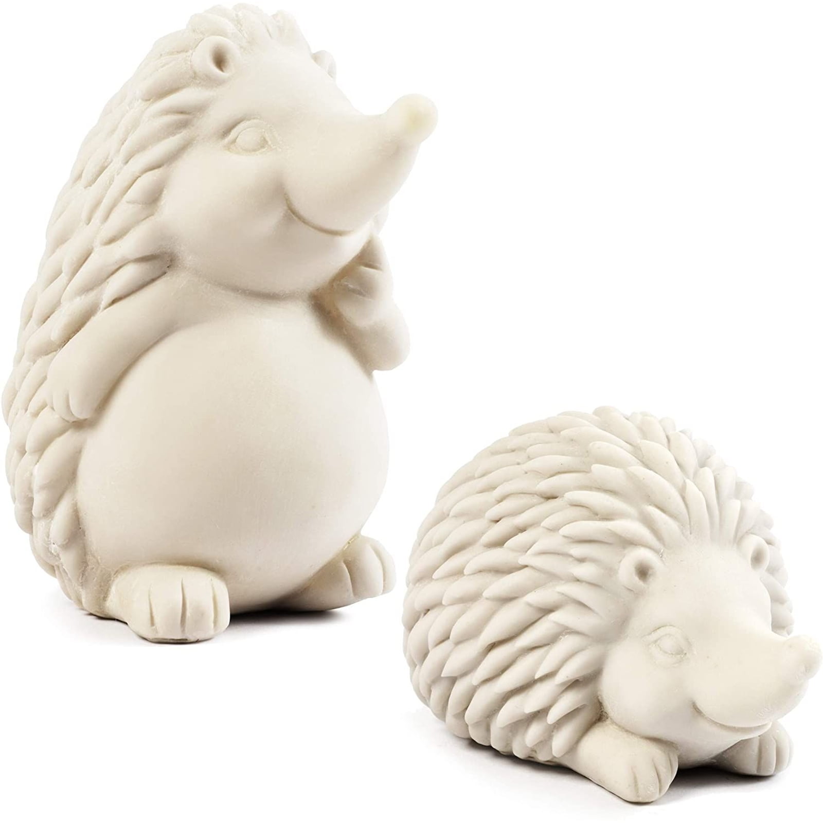 Size L ceramic hedgehog dollhouse figurines porcelain animal vintage miniature 