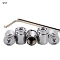 thumbnail image 1 of 5pcs Solid Auto Zinc Alloy Theft With Wrench Tire Valve Cap Replacement, 1 of 6