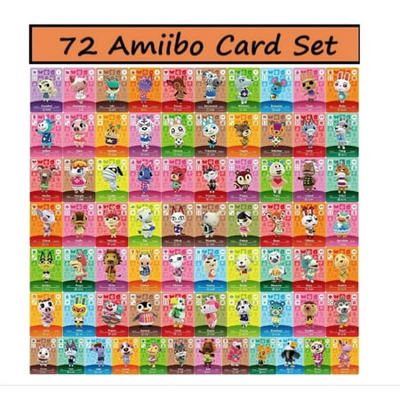 72 ANIMAL CROSSING NEW HORIZONS AMIIBO CARDS MINI NFC SWITCH/LITE WiiU 3DS
