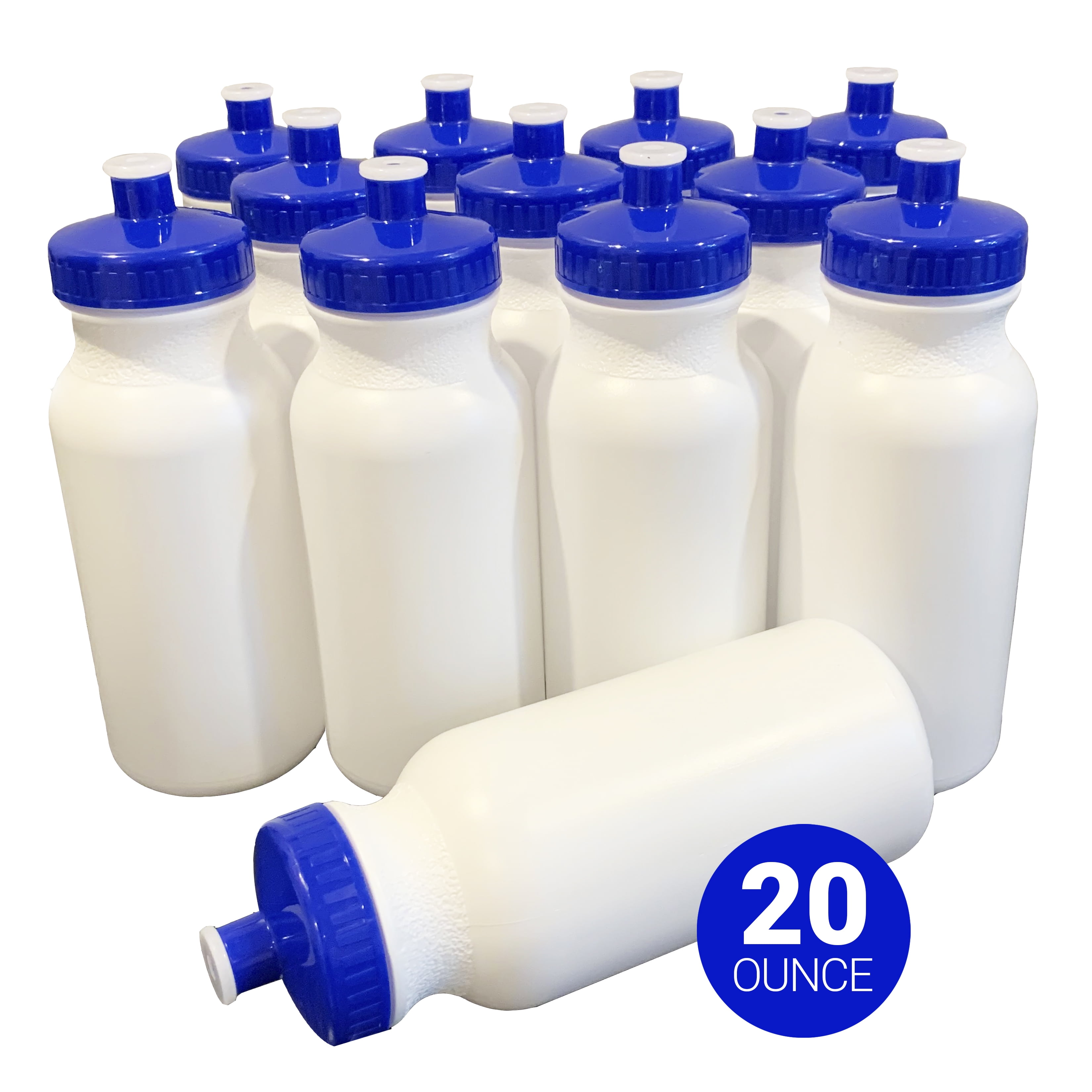 CSBD 20 oz. Bulk Water Bottles, 10 Pack, Made in USA, Blank Plastic  Reusable Water Bottles for Gym, …See more CSBD 20 oz. Bulk Water Bottles,  10 Pack