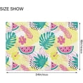 thumbnail image 3 of SKYSONIC Toilet Bathroom Rugs Sets 2 Piece, Summer Palm Leaves Tropical Flowers Soft Absorbent Fluffy Toilet Mat Set Non-Slip Rubber Backing Bath Mats for Bathroom,16"x24"+20"x24", 3 of 7