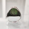 thumbnail image 7 of Green Copper Turquoise Mans Ring, Natural Green Copper Turquoise, Eagle Claw Ring, Silver Jewelry, 925 Silver Ring, Birthday Gift, Heavy Mens Ring, Arabic Design, Christmas, Turkey Mens Signet Ring, 7 of 7