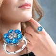 thumbnail image 3 of Engagement Round Cut Zircons Women Wedding Rings Jewelry Rings For Woman Full Diamond Ladies Ring, 3 of 4