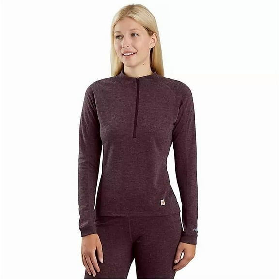 Carhartt Women's Midweight Synthetic Wool Blend Quarter Zip Base layer Sz XXL