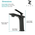 thumbnail image 3 of YZZY Bathroom Sink Faucet Single Lever Black Basin Faucet Single Hole 1 Handle Bathroom Vanity Faucet, 3 of 5