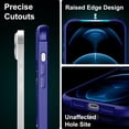 thumbnail image 5 of 360° Rotatable Stand for iPhone 12 Pro Max Case with Magnetic [ Grade Drop Tested][Adjustable Kickstand] Ring Translucent Slim Hard Back Soft Edge, Blue, 5 of 6