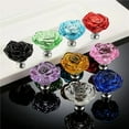 thumbnail image 5 of 2pcs 50MM Crystal Rose Glass Handle Cabinet Knob Drawer Pull Handle Kitchen Door Wardrobe Hardware, 5 of 7