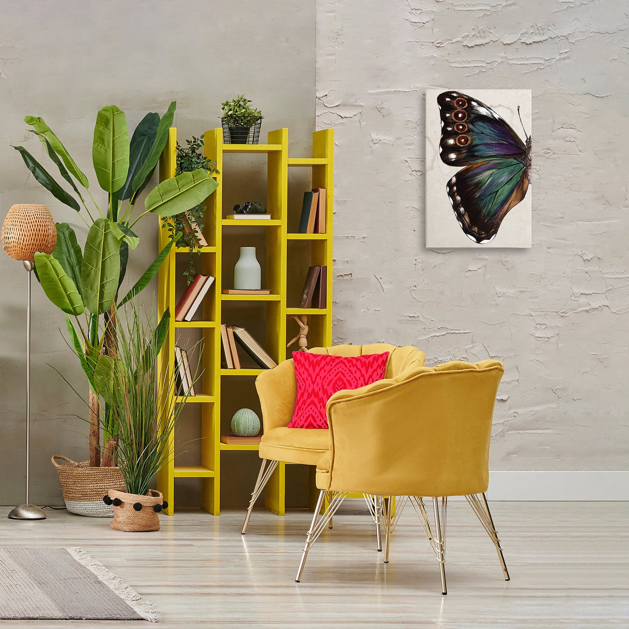 Stupell Industries Traditional Butterfly Wing Animals & Insects Painting Gallery Wrapped Canvas Art Print Wall Art, 16 x 24