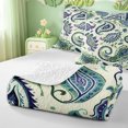 thumbnail image 4 of meiyoeat Ancient Paisley Quilt King,Nature Print King Coverlet Set For Adults,Green Purple,3 Pieces,1 Bedspread and 2 Pillowcases, 4 of 7