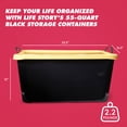 thumbnail image 3 of Life Story 55 Qt Stackable Storage Bin, Heavy Duty Lidded Container, Black/Yellow, 12 Pack, 3 of 10